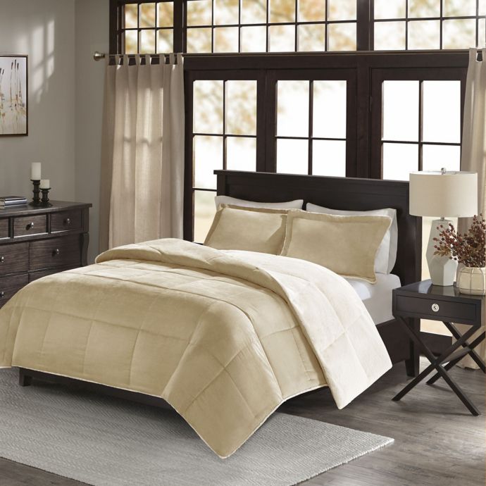 Madison Park Jackson Corduroy Reversible Comforter Mini Set Bed
