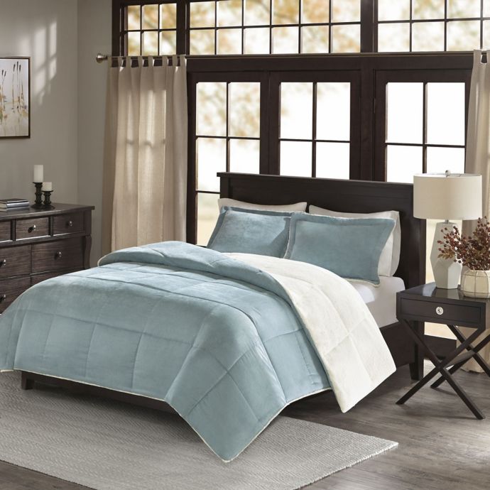 Madison Park Jackson Corduroy Reversible Comforter Mini Set Bed