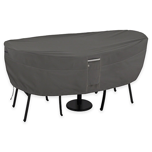 Alternate image 1 for Classic Accessories® Ravenna Patio Bistro Table and Chair Cover in Dark Taupe