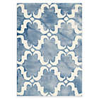 Alternate image 0 for Safavieh Dip Dye Trellis Curve 2-Foot x 3-Foot Accent Rug in Blue/Ivory