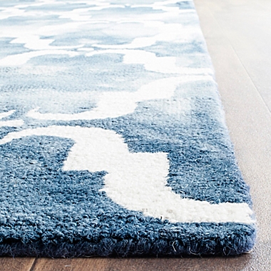 Safavieh Dip Dye Trellis Curve 7-Foot Square Area Rug in Navy/Ivory. View a larger version of this product image.
