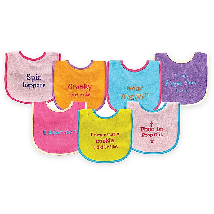 Alternate image 1 for BabyVision ® Luvable Friends ® 7-Pack Bold Sayings Dr...
