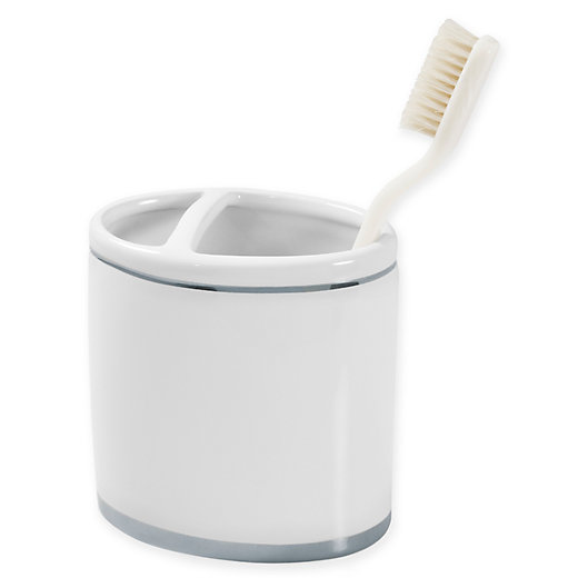 Alternate image 1 for Geori Platinum Ceramic Toothbrush Holder