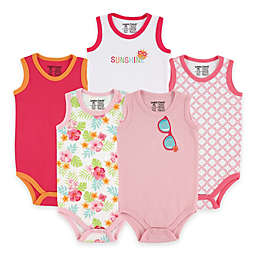BabyVision® Luvable Friends® 5-Pack Sunglasses Sleeveless Bodysuits in Pink