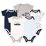 BabyVision&reg; Hudson Baby&reg; Size 0-3M 5-Pack Car Short Sleeve Bodysuits in Blue