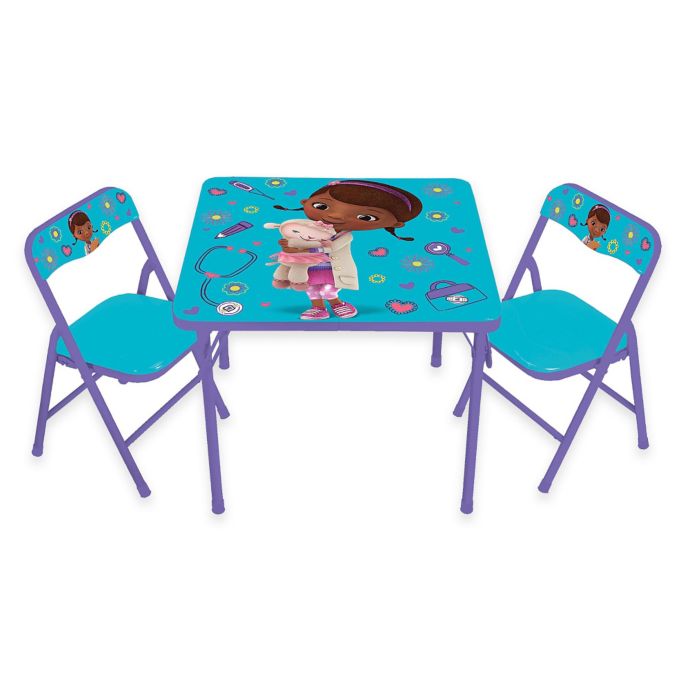 Doc McStuffins 3-Piece Activity Table and Chairs Set | Bed ...