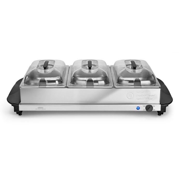 CRUX® Artisan Series 3 x 2.5 qt. Triple Buffet Server Bed Bath and