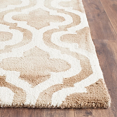 Safavieh Dip Dye Double Trellis 6-Foot x 9-Foot Area Rug in Beige/Ivory. View a larger version of this product image.