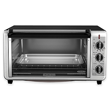 Black + Decker&trade; Extra-Wide Toaster Oven. View a larger version of this product image.