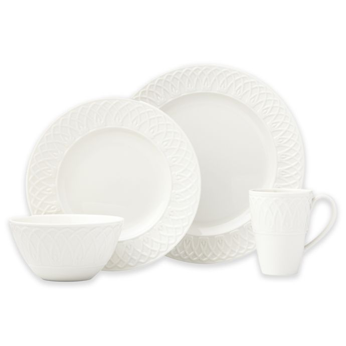 Lenox® British Colonial Carved® Dinnerware Collection in White Bed