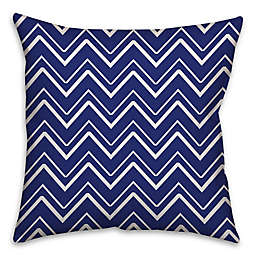 Chevron Stripe 16-Inch Square Throw Pillow in Royal Blue