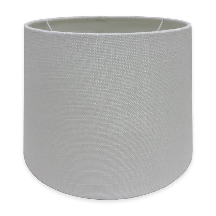 Adesso® Paris 10-Inch Textured Fabric Drum Lamp Shade in White | Bed ...