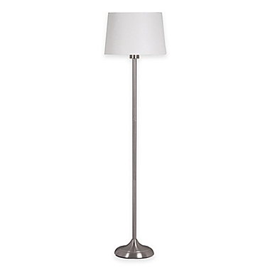 Adesso&reg; Brooke Floor Lamp in Brushed Steel. View a larger version of this product image.