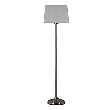 Adesso&reg; Brooke Floor Lamp in Brushed Steel. View a larger version of this product image.