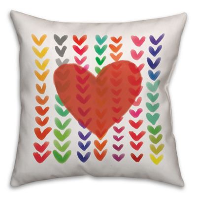 Wild Hearts 16-Inch Square Throw Pillow