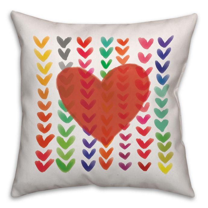 Wild Hearts 16Inch Square Throw Pillow Bed Bath & Beyond