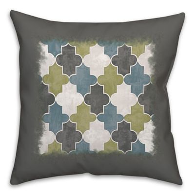 green and gray pillows