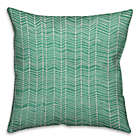 Alternate image 0 for Neutral Zig-Zag 16-Inch Square Throw Pillow in Green/White