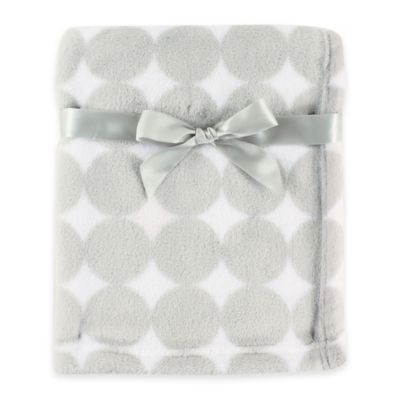 BabyVision&reg; Luvable Friends&reg; Dot Coral Fleece Blanket in Grey