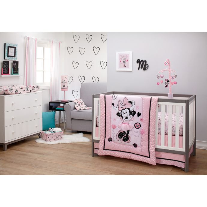 Disney Minnie Mouse Hello Gorgeous Crib Bedding Collection Bed