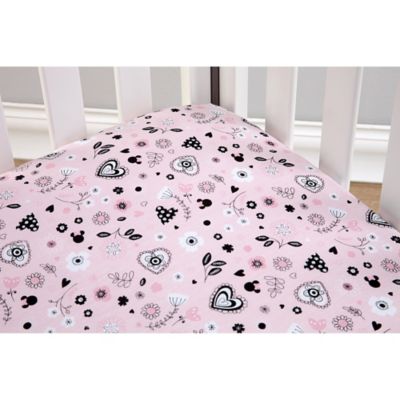 minnie mouse fitted crib sheet