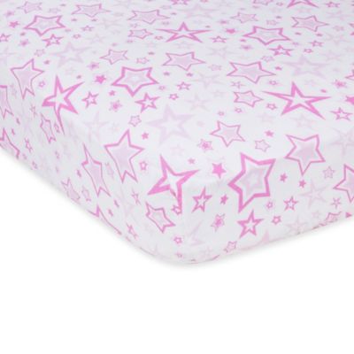 MiracleWare Pink Stars Muslin Crib Sheet