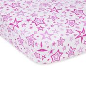 MiracleWare Radiant Orchid Stars Muslin Crib Sheet