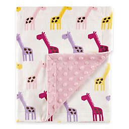 BabyVision® Hudson Baby® Giraffe Mink Blanket in Pink