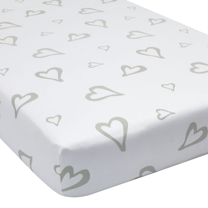 Greenbuds Abstract Affection Organic Cotton Fitted Crib Sheet In