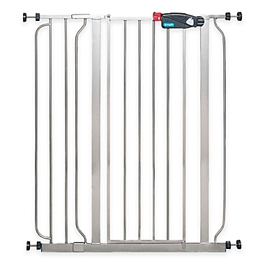 Regalo&reg; Easy-Step Extra-Tall Walk-Through Gate in Platinum. View a larger version of this product image.