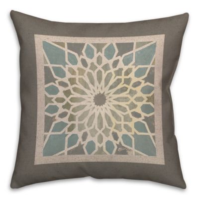 blue and brown throw pillows