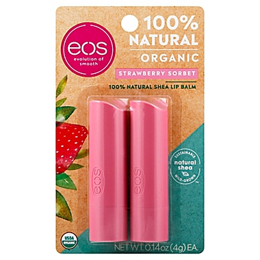 eos 0.28 oz. Organic Lip Balm in Strawberry Sorbet (Set of 2). View a larger version of this product image.