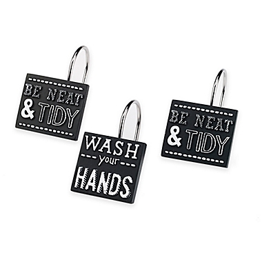 Avanti Chalk It Up Shower Curtain Hooks (Set of 12). View a larger version of this product image.
