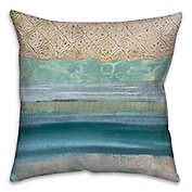 Pattern Band Waves 16-Inch Square Throw Pillow in Blue