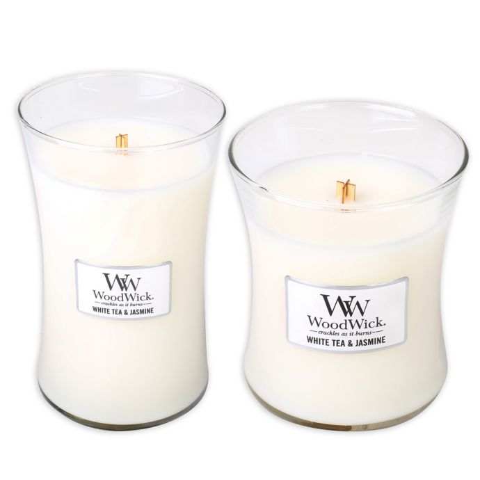 WoodWick® White Tea & Jasmine Jar Candles Bed Bath and Beyond Canada