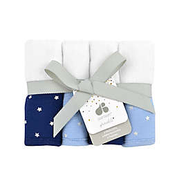 Just Born® Sparkle 4-Pack  Washcloths in Navy