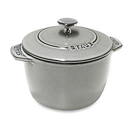 Staub 0.75 qt. Enameled Cast Iron Petite French Oven in Graphite Grey