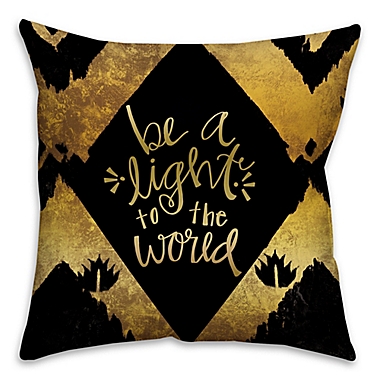Be a Golden Light Square Pillow in Gold/Black. View a larger version of this product image.