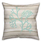 Alternate image 0 for Coral Abstract Square Throw Pillow in Blue/Beige