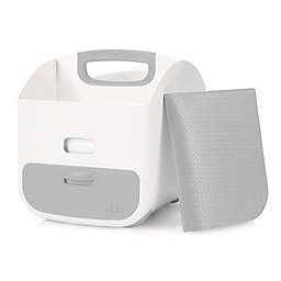 Ubbi® Diaper Caddy in Grey/White