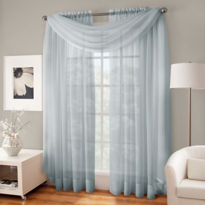 Crushed Voile Platinum Collection Sheer Rod Pocket Window Curtain Panels