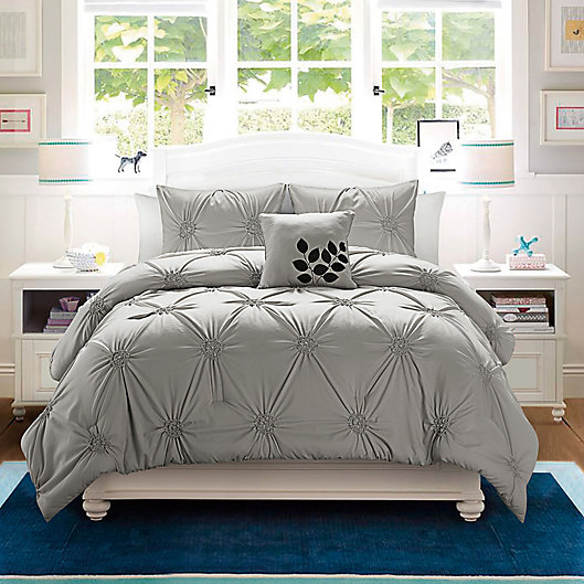Alternate image 1 for VCNY Home London 4-Piece Queen Comforter Set in Grey