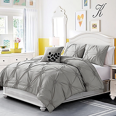 VCNY Home London 4-Piece Queen Comforter Set in Grey. View a larger version of this product image.