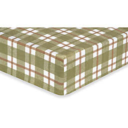 Trend Lab® Deer Lodge Plaid Flannel Fitted Crib Sheet