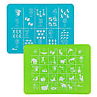 Alternate image 0 for Brinware ABC & 123 Silicone Placemat Set in Blue/Green (Set of 2)