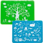 Alternate image 0 for Brinware Land & Sea Silicone Placemat Set in Blue/Green (Set of 2)