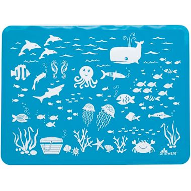 Brinware Land & Sea Silicone Placemat Set in Blue/Green (Set of 2). View a larger version of this product image.