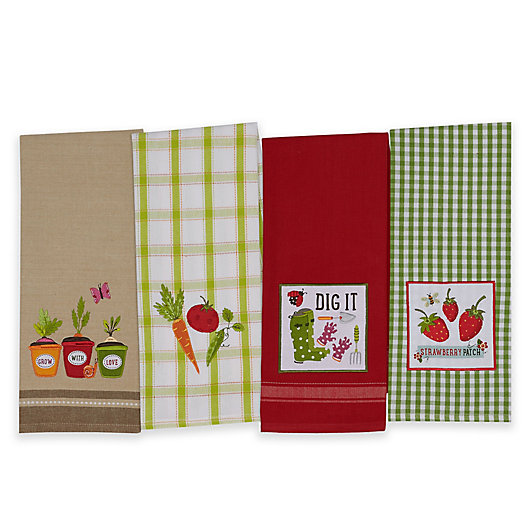 Alternate image 1 for Pea Patch Kitchen Towel (Set of 4)