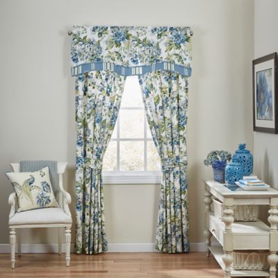Waverly Floral Engagement Window Curtain Panel And Valance Bed
