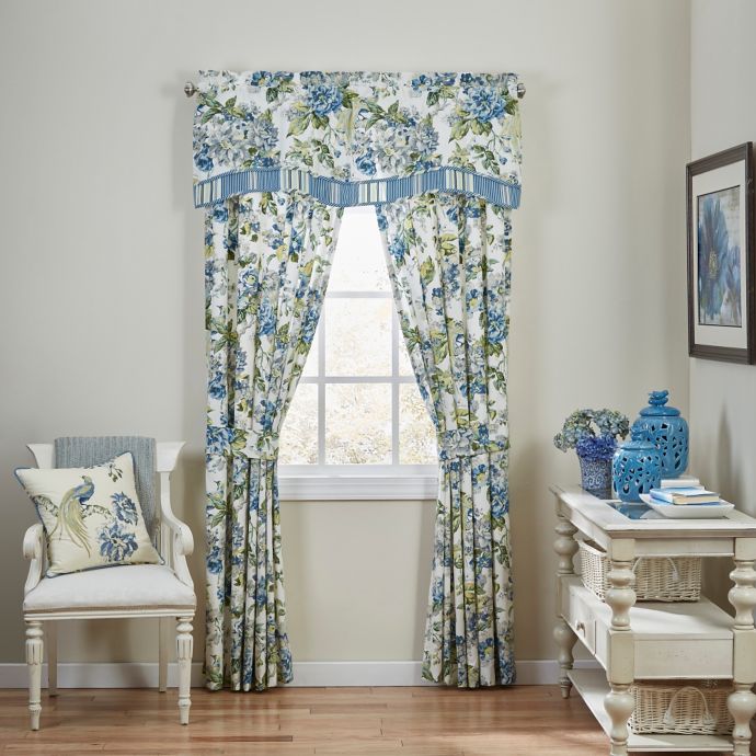 Waverly Floral Engagement Window Curtain Panel And Valance Bed